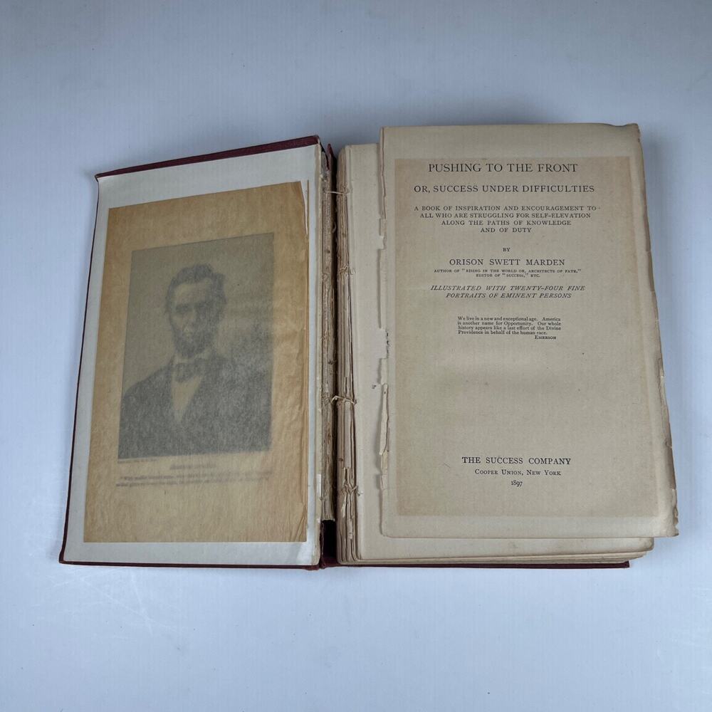 PUSHING TO THE FRONT OR, SUCCESS UNDER DIFFICULTIES by ORISON SWETT MARDEN 1897 - Picture 8 of 13